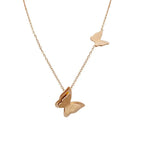 Rose Gold Butterfly Charms Necklace