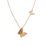 Rose Gold Butterfly Charms Necklace