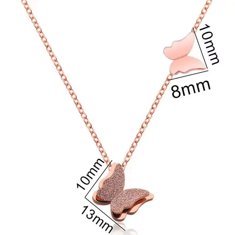 Rose Gold Butterfly Necklace