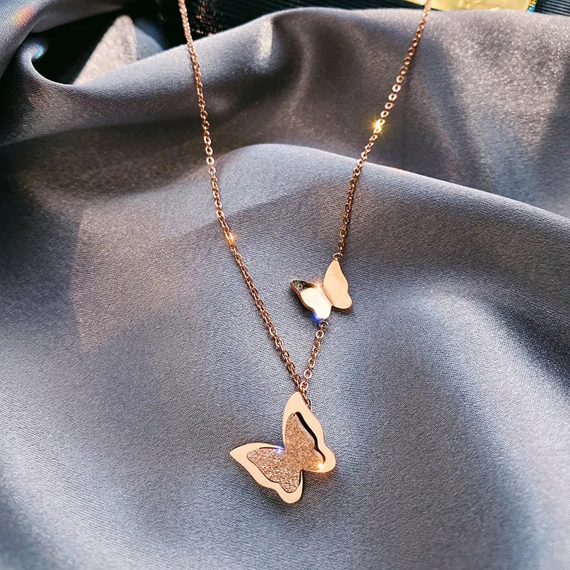 Rose Gold Butterfly Necklace