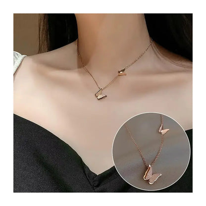 Rose Gold Butterfly Necklace