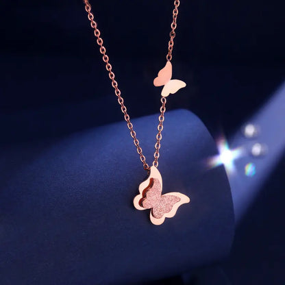 Rose Gold Butterfly Necklace