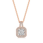 Rose Gold Cz Stone Necklace