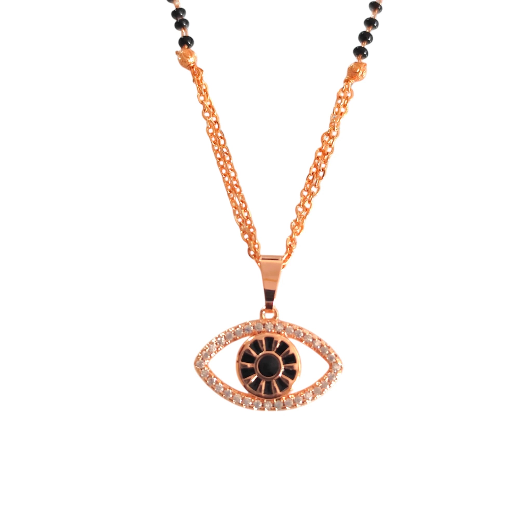 Rose Gold Evil Eye Mangalsutra