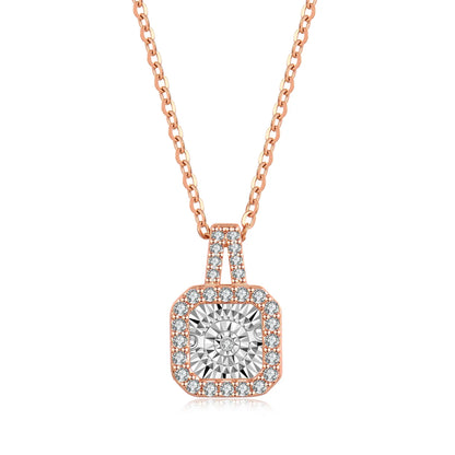 Rose Gold Zircon Stone Necklace