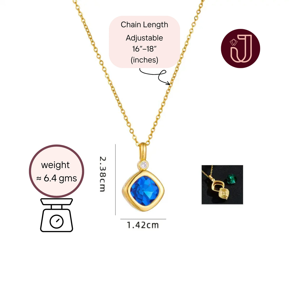 Sapphire Gemstone Necklace
