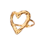 Sculpted Heart Gold Ring