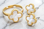 Serene Elegance | White Clover Jewelry Set