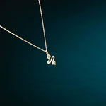 Serpent Necklace with Green Gemstone