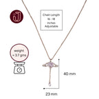 Necklace with dimensions and weight details.
