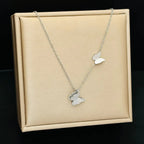 Silver Butterfly Charms Necklace