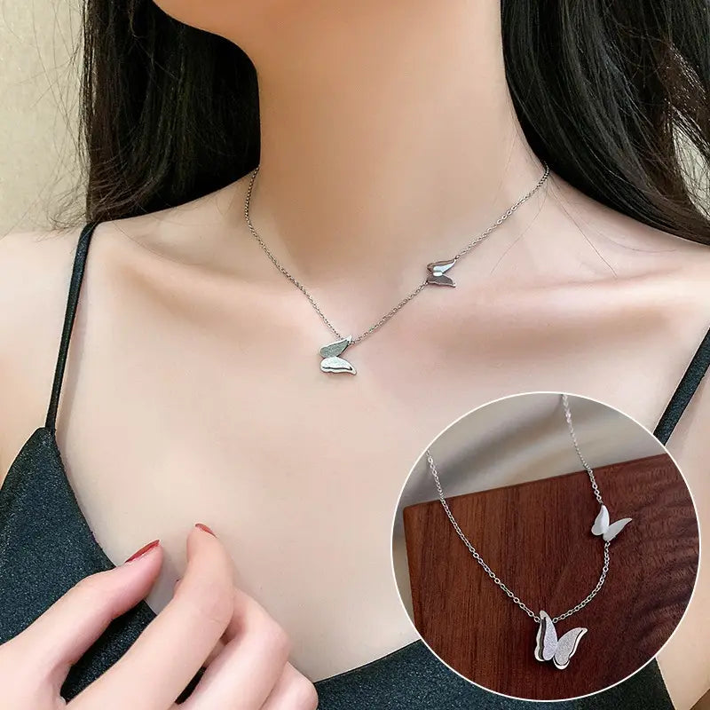 Silver Butterfly Necklace