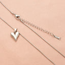 Moonlit Glow | Silver Heart Pendant Necklace