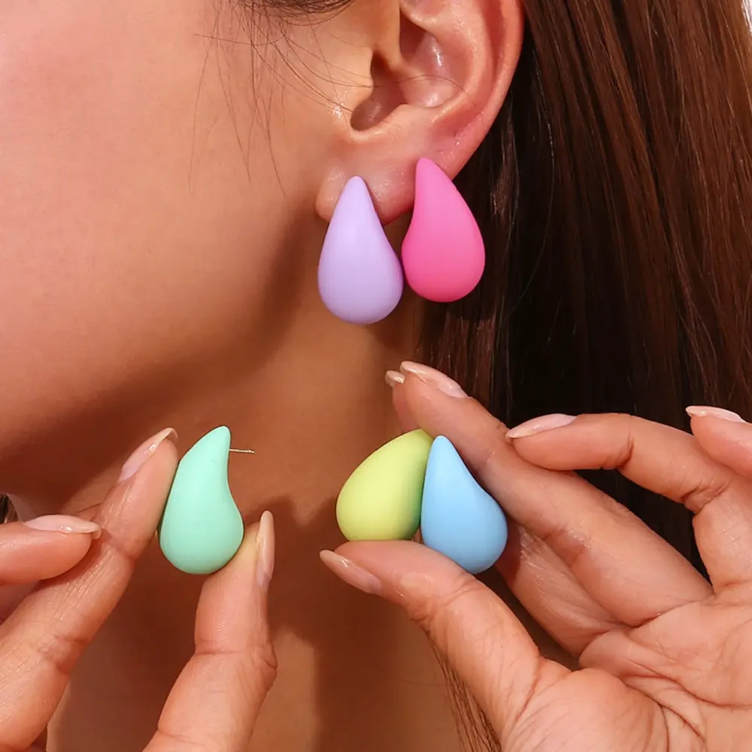 Sky Blue Teardrop Earrings