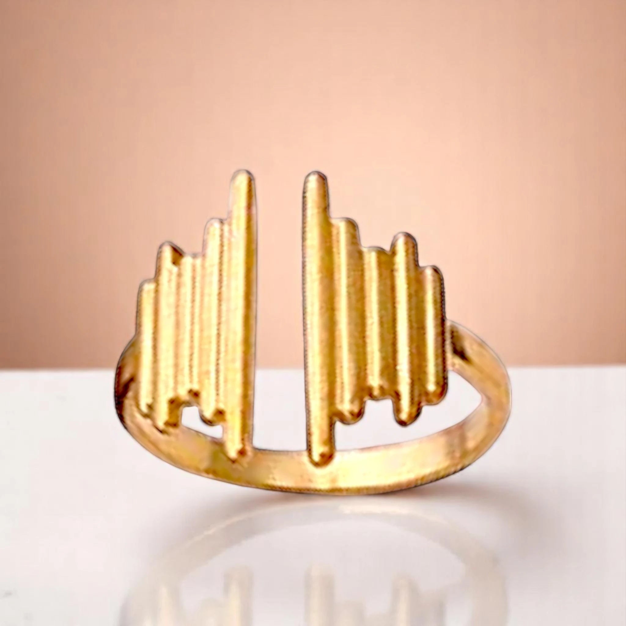 Spike Bars Gold Ring