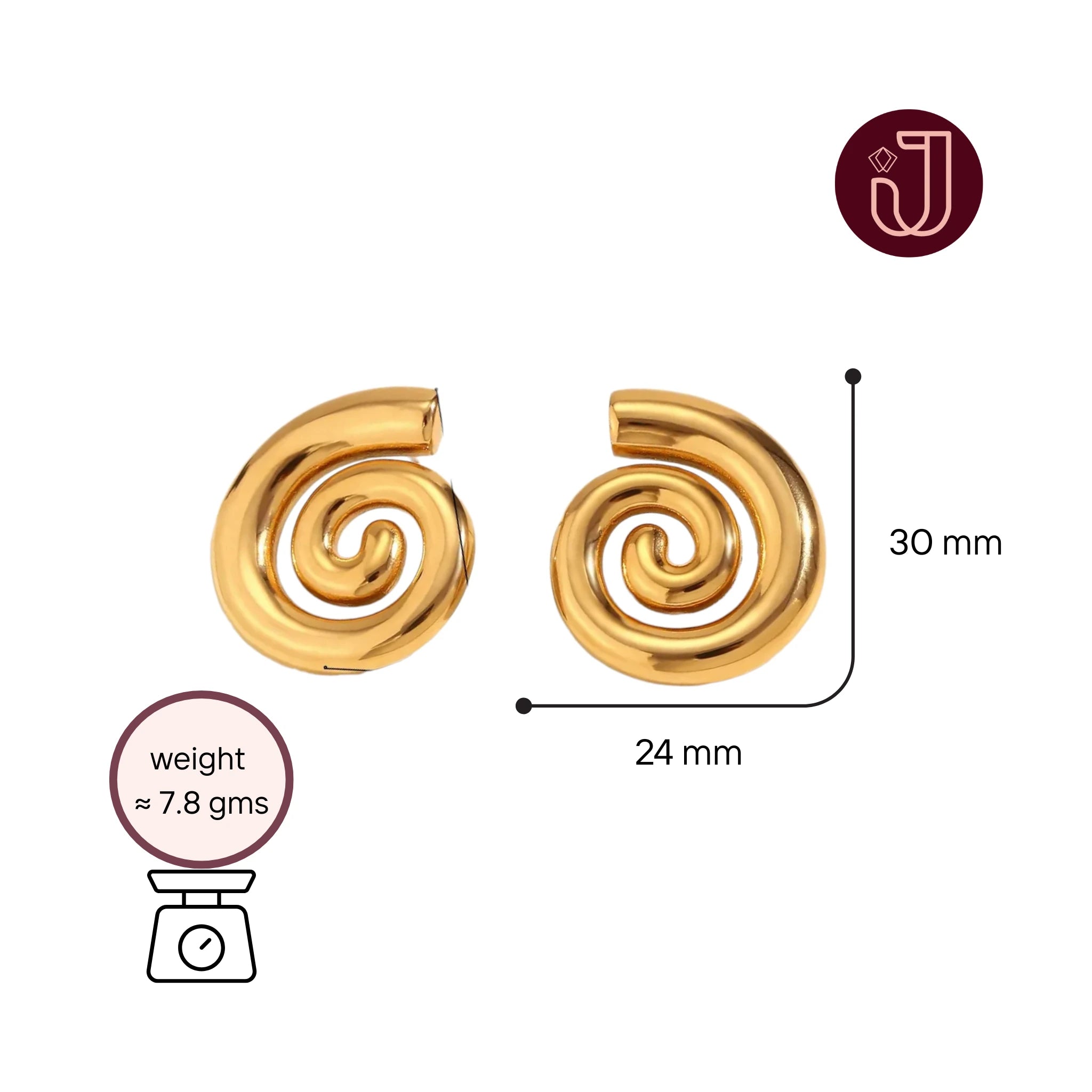 Spiral Stud Earrings