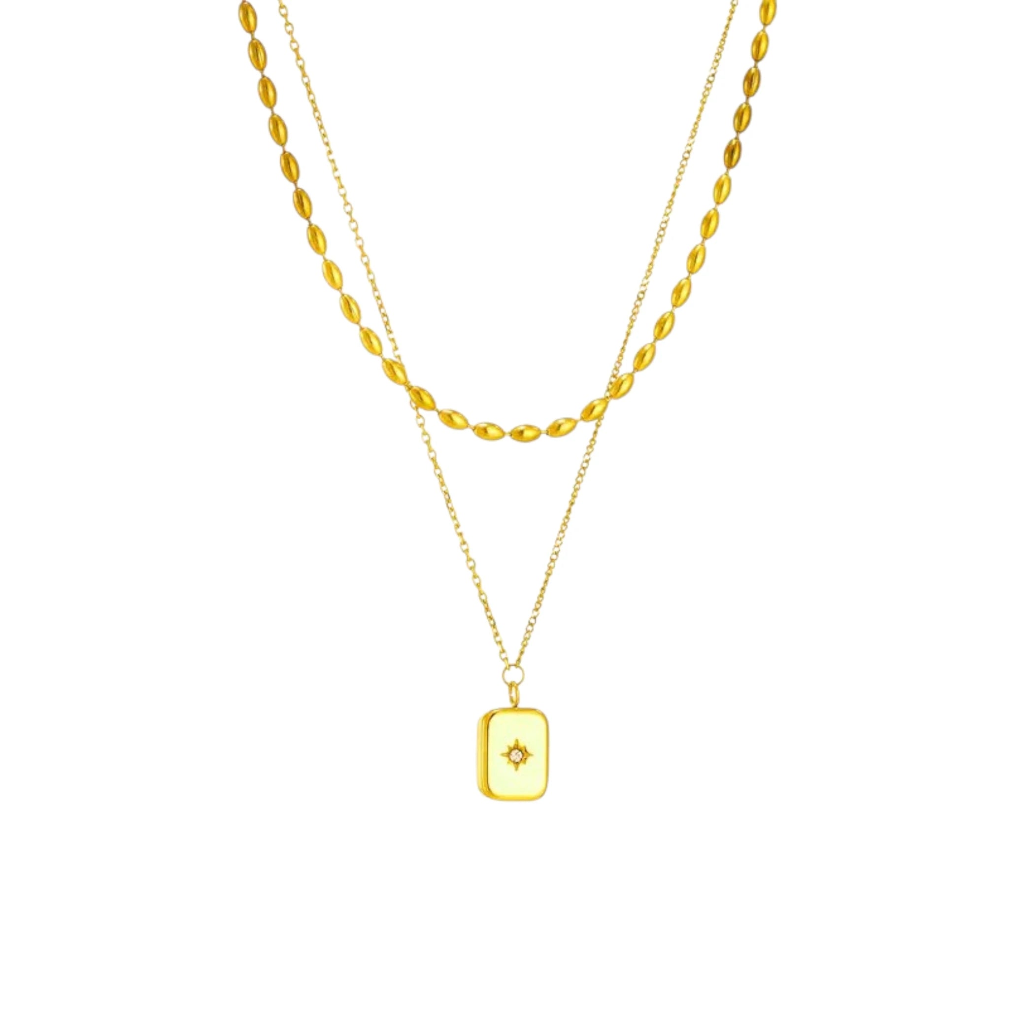 Star Burst Layered Necklace