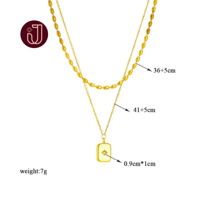 Necklace with dimensions and weight details.