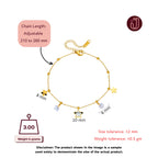 Anklet with dimensions and weight details.