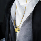 Textured Evil Eye Necklace