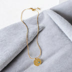 Textured Evil Eye Necklace