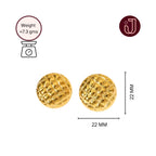 Textured Round Stud Earrings