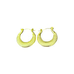 Textured Crescent Hoop Earrings