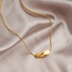 Twisted Bar Pendant Necklace