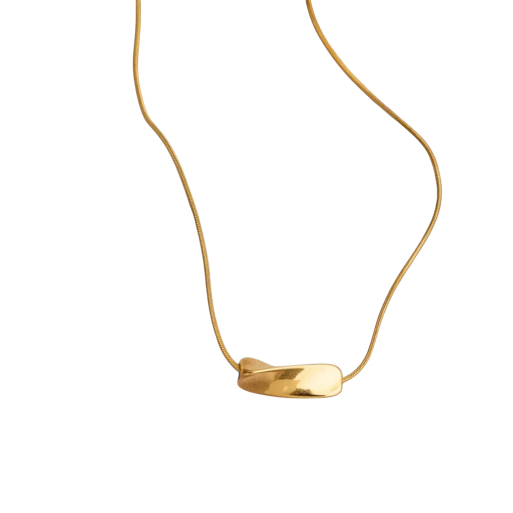 Twisted Bar Pendant Necklace