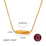 Twisted Bar Pendant Necklace