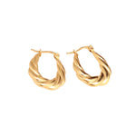 Twisted Oval Hoop Earrings