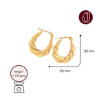 Twisted Oval Hoop Earrings