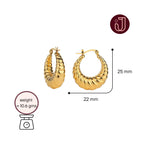 Twisted Round Hoop Earrings