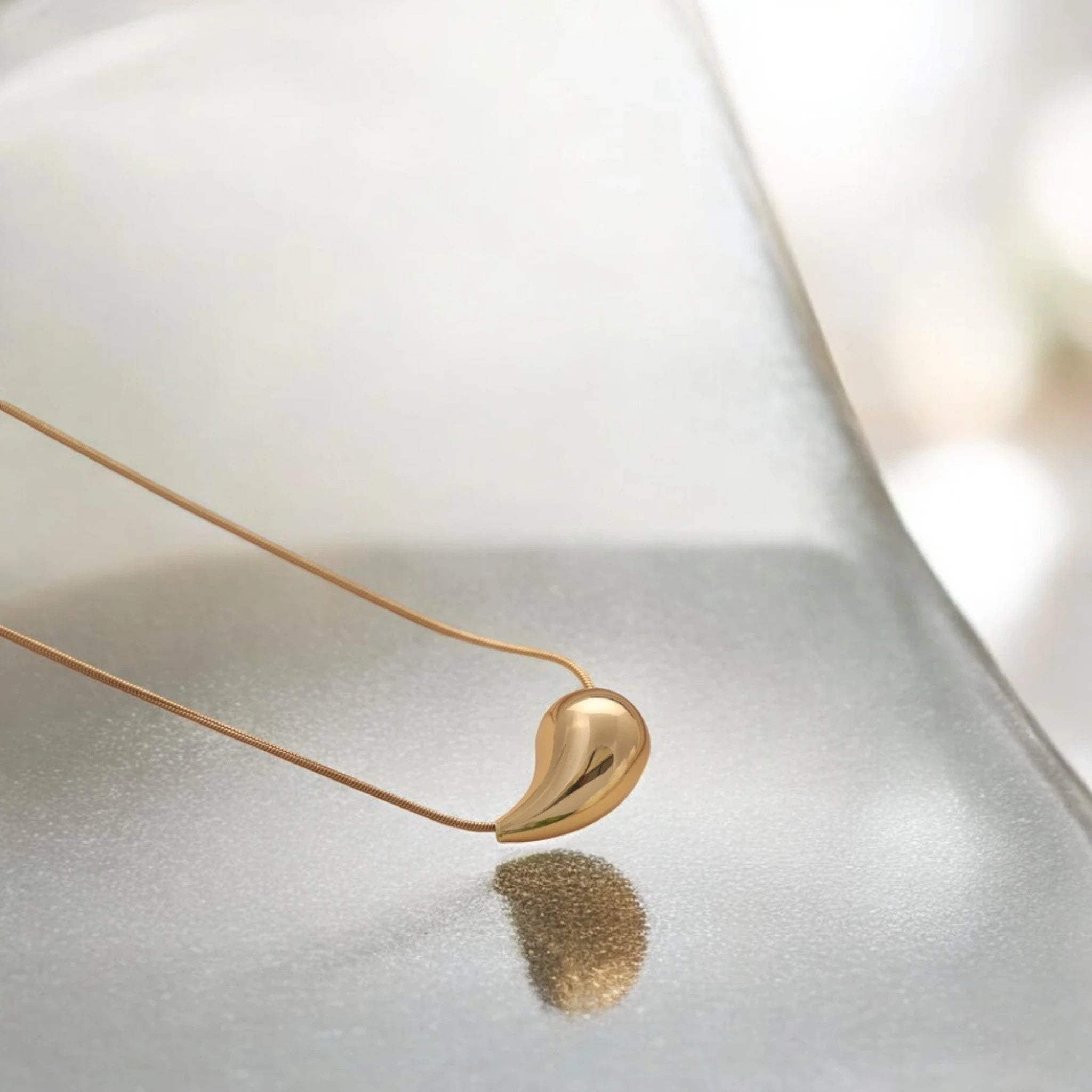 Water Droplet Pendant Necklace