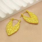 Wave-Patterned Hoop Earrings