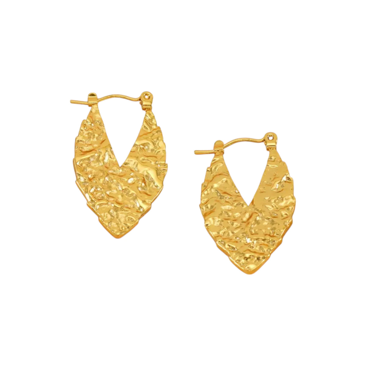 Wave-Patterned Hoop Earrings