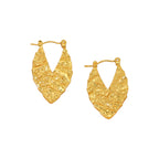 Wave-Patterned Hoop Earrings