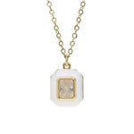 White O Stone Necklace