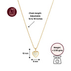 White Pearl Heart Necklace