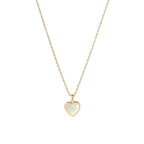 White Pearl Heart Necklace