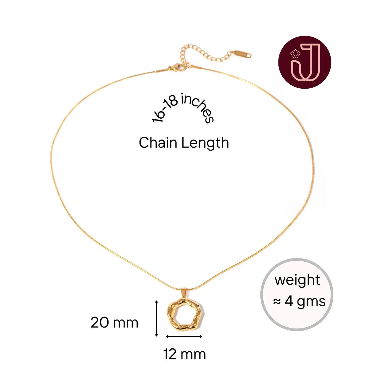 Wobbly O Pendant Necklace