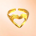 Lovers Fold | Wrinkle Heart Adjustable Ring
