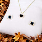Black Gemstone Jewelry Set