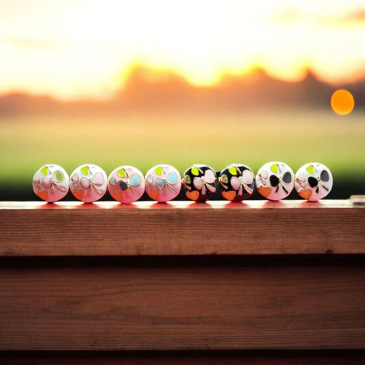 Pack of 4 Floral Stud Earring's with Butterfly Motifs