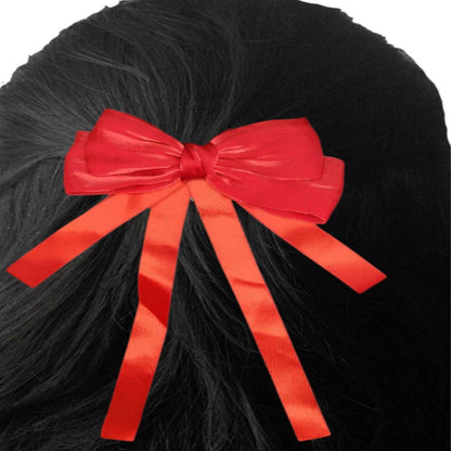 Elegant Long Tail Satin Hair Bow - Classic Hair Accessory - JESPARA