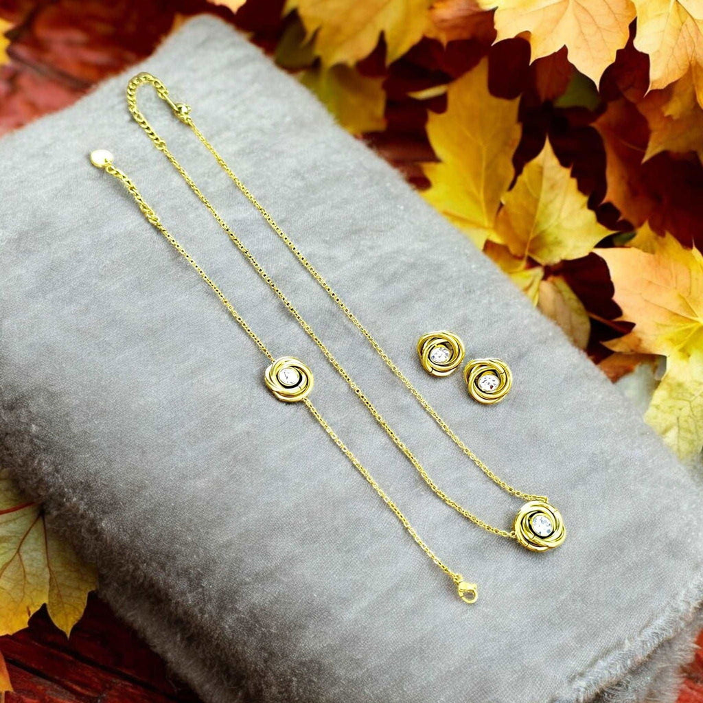 Gold Knot Jewelry Set