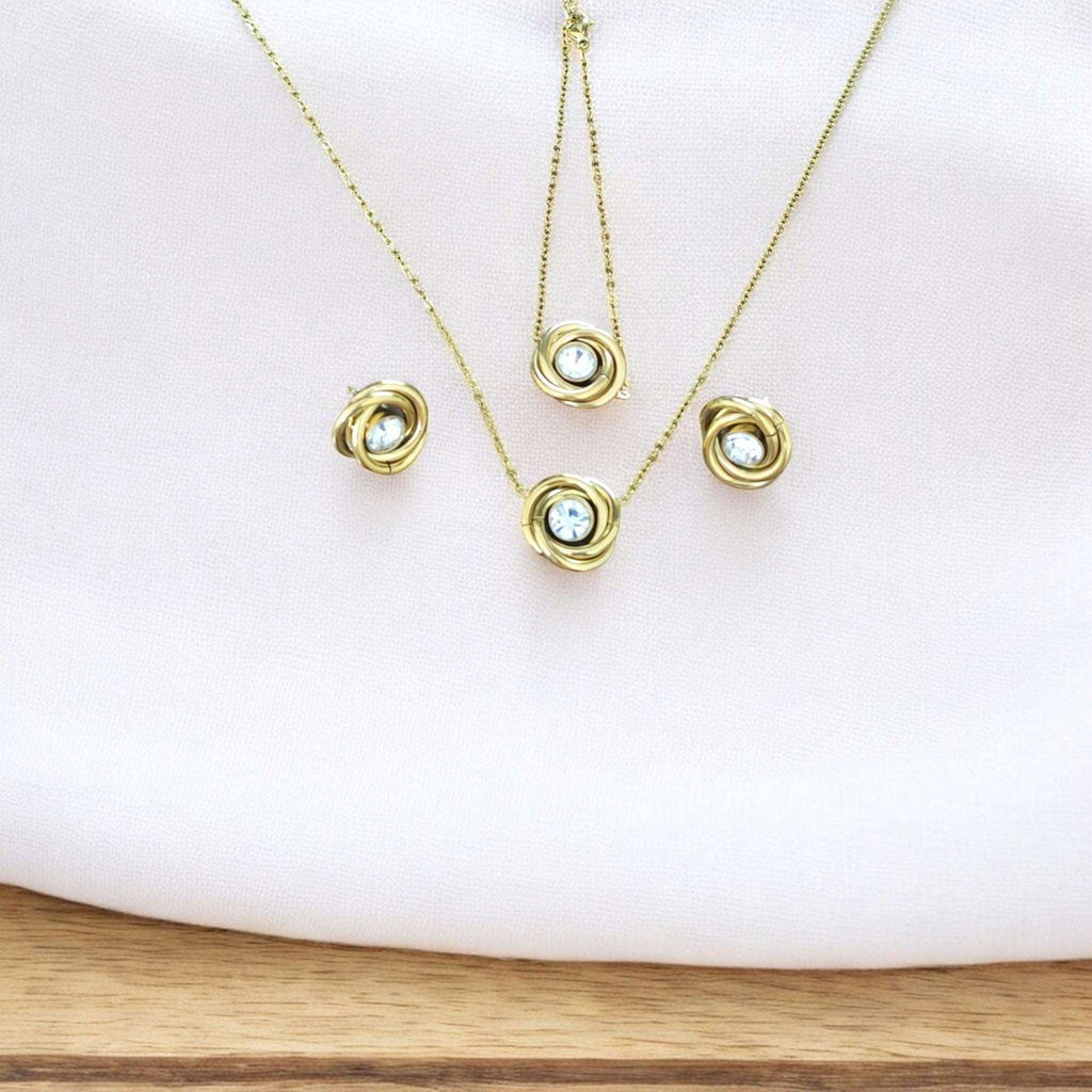 Gold Knot Jewelry Set
