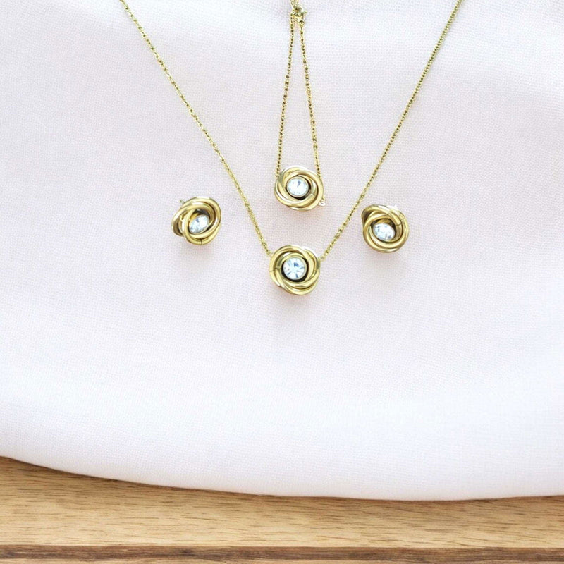 Gold Knot Jewelry Set