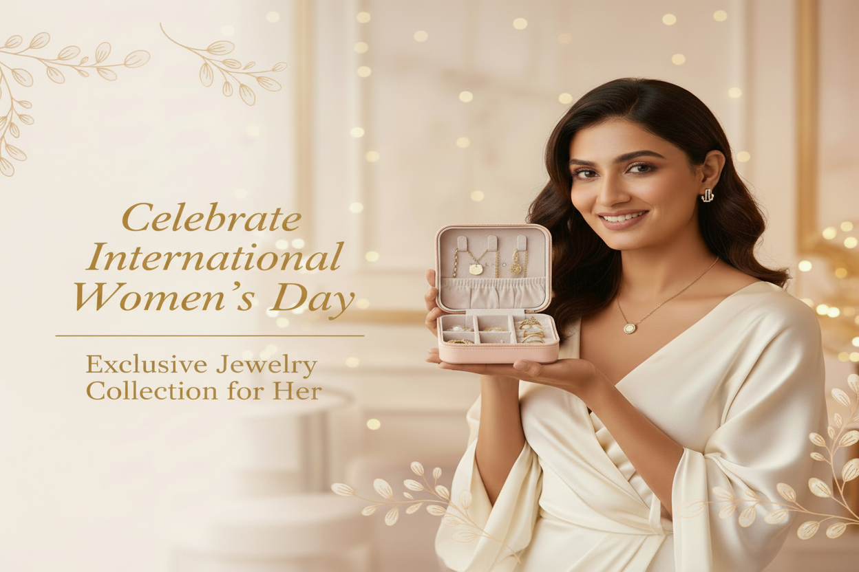 International Women's Day Jewelry Banner - Full Bleed