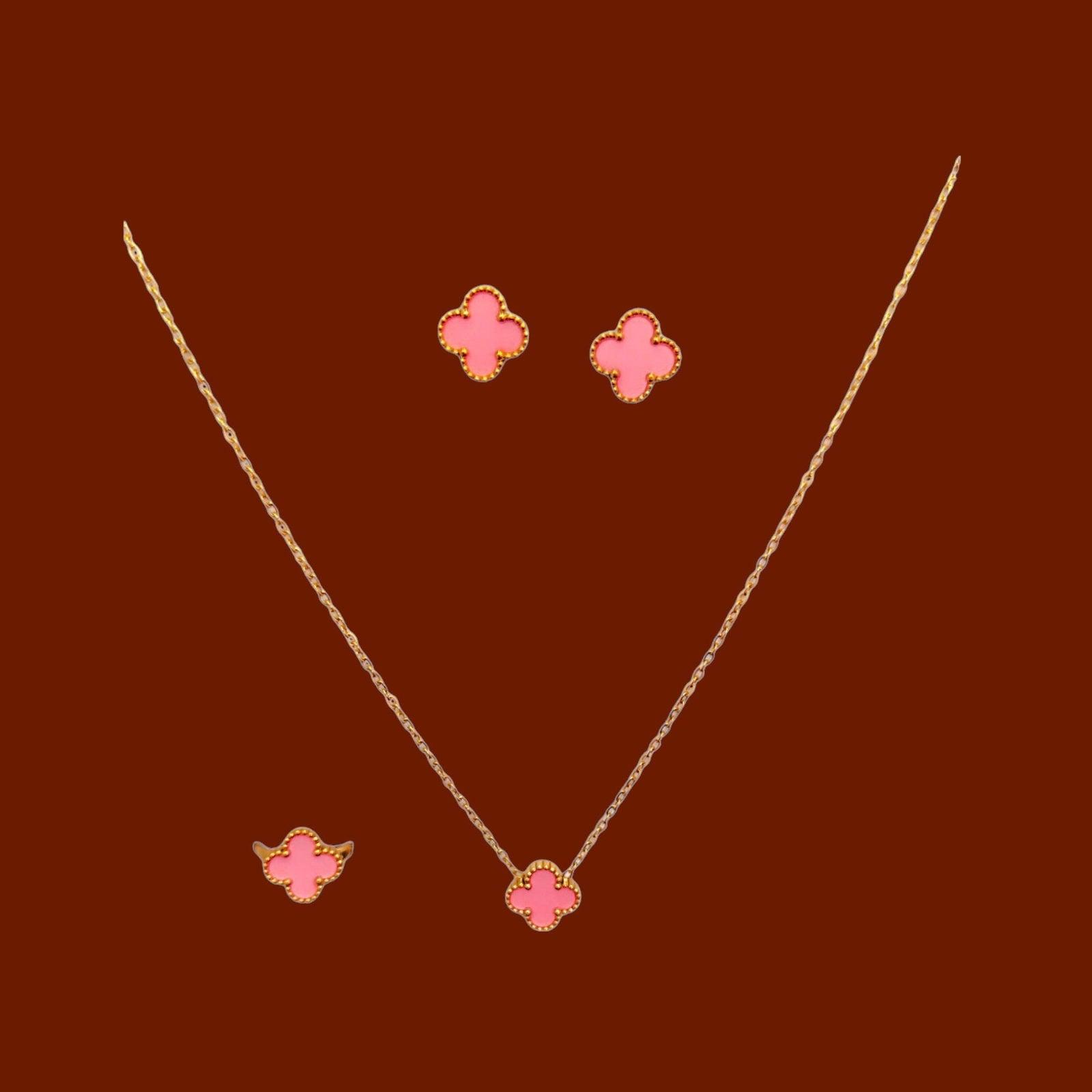 Pink Clover Jewelry Set - JESPARA